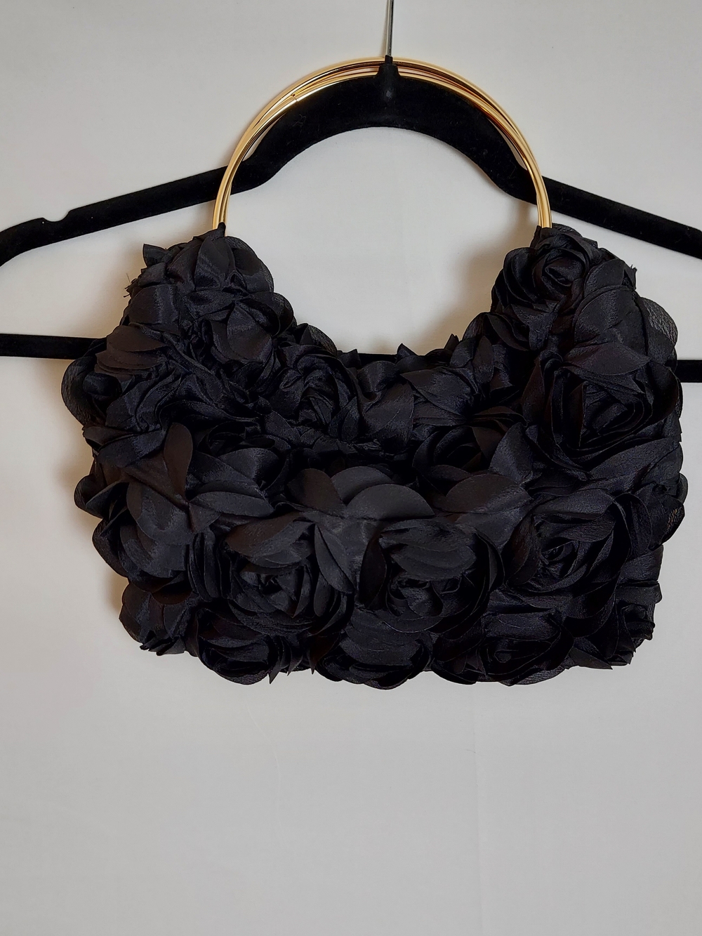 Black Flower Handbag